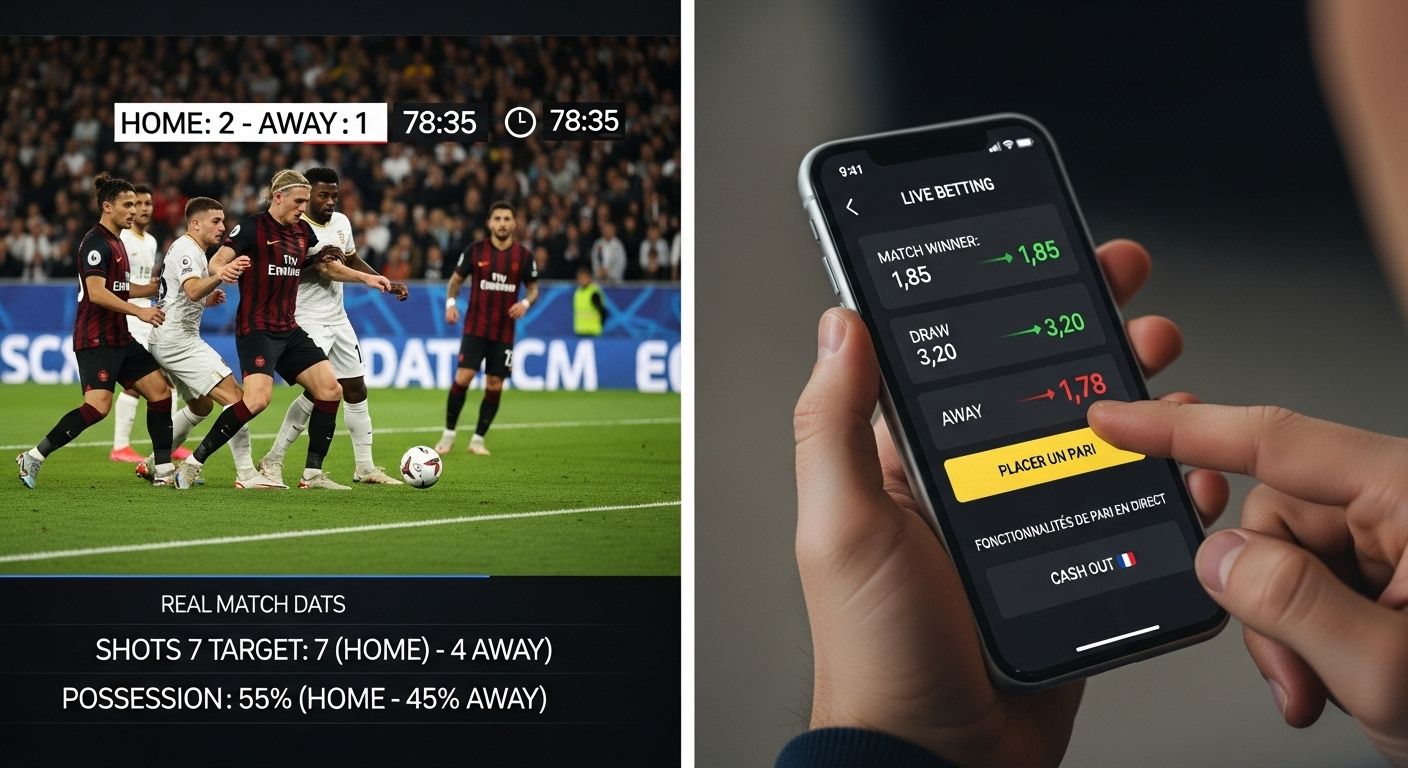 Fonctionnalités de paris en direct live betting