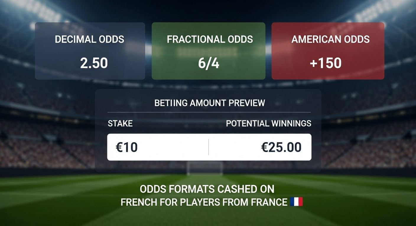 Formats de cotes live match odds