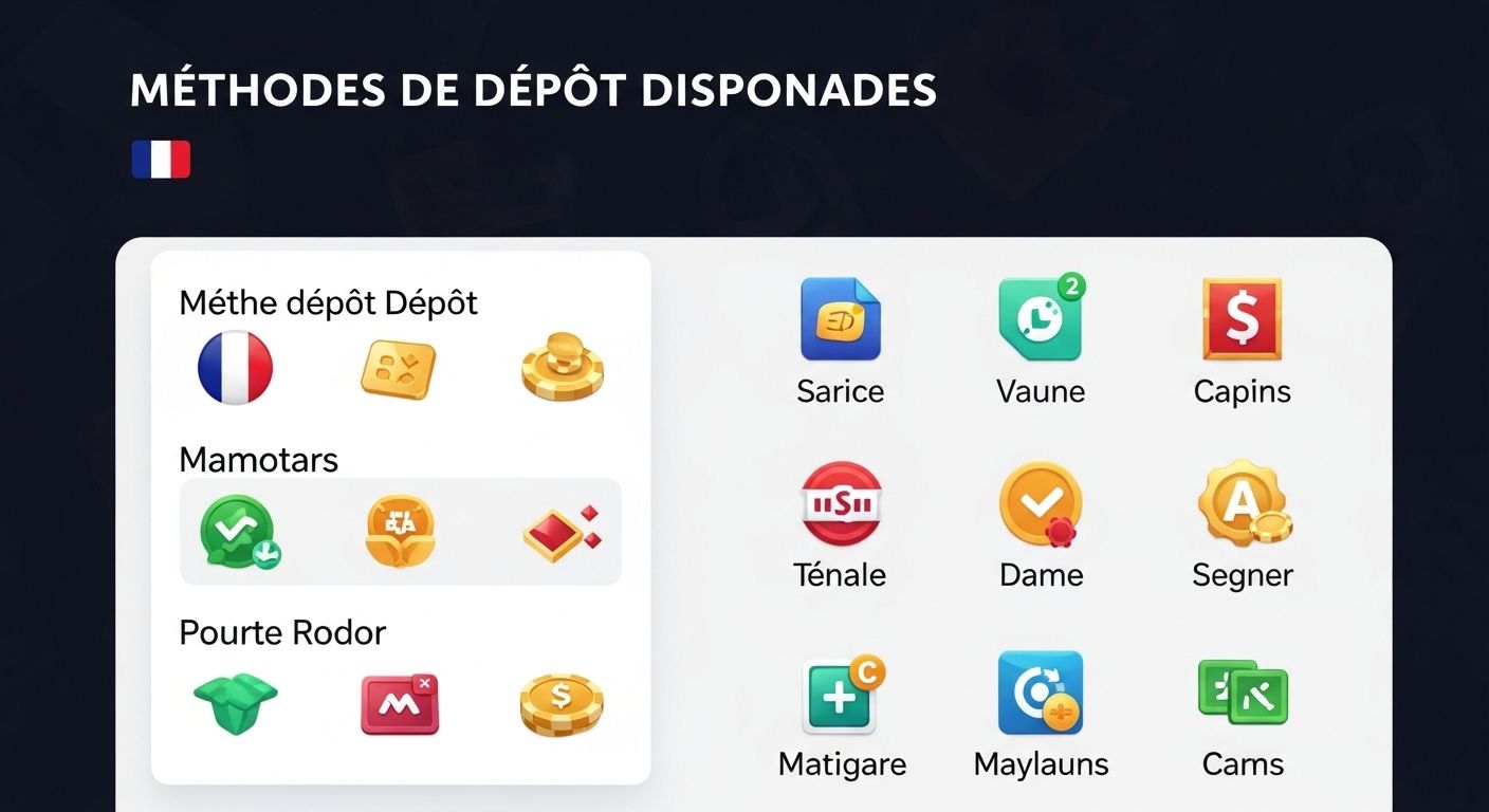 Méthodes de dépôt disponibles deposit methods